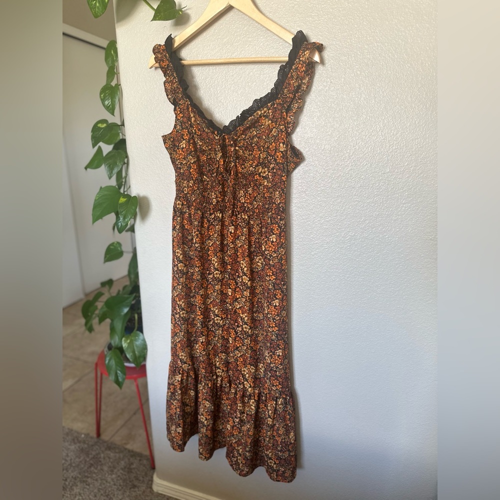 Bailey Blue Autumn Floral Maxi Dress